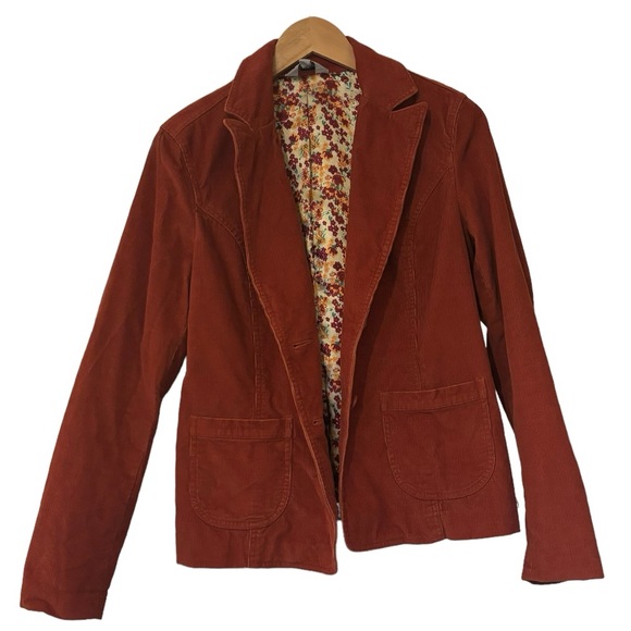 Jessica Sport Rust Corduroy Jacket Size 12 Large - Picture 1 of 6